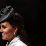 Catherine, the Duchess of Cambridge, arrives with her husband Britain's Prince William at Sydney's St Andrew's Cathedral
