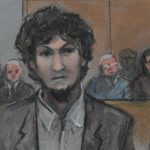 Boston Marathon bomber Dzhokhar Tsarnaev is shown in a courtroom sketch after he is sentenced at the federal courthouse in Boston, Massachusetts