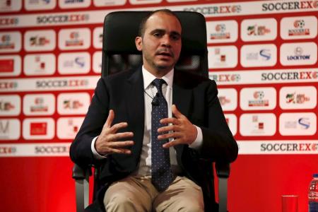 Jordan's Prince Ali Bin Al Hussein, FIFA presidential candidate in the Dead Sea