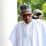 Nigeria's President Muhammadu Buhari arrives for Summit of Heads of State and Governments of the Lake Chad Basin Commission at presidential wing of the Nnamdi Azikiwe International Airport Abuja
