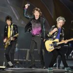 British veteran rockers The Rolling Stones lead singer Jagger performs next to bandmates during concert in Nashville