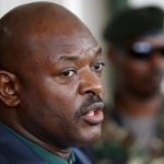 Nkurunziza speaks during a news conference in Bujumbura