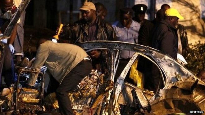 bomb attack on Kenyan police