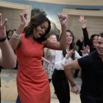 Michelle Obama dances to Gloria Estefan