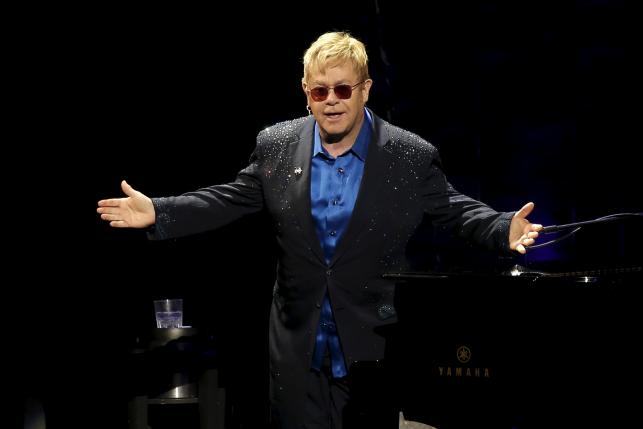 Singer Elton John performs at the Hillary Victory Fund "I'm With Her" benefit concert for U.S. Democratic presidential candidate Hillary Clinton at Radio City Music Hall in New York