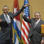Raul Castro, right and President Barack Obama