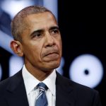 Former US president Barack Obama speaks at a conference in Paris