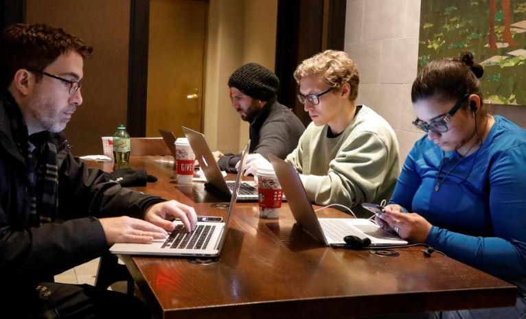 Customers use the internet