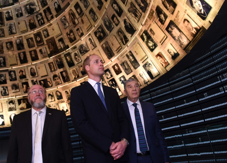 Britain's Prince William tours the Yad Vashem Holocaust memorial in Jerusalem