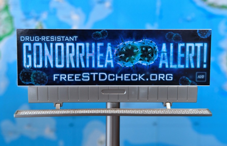 A model of a billboard from the AIDS Healthcare Foundation (AHF)