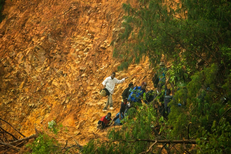 Pupils from a secondary school in Zimbabwe's Chimanimani district rescued were rescued after a boulder smashed into a dormitory building