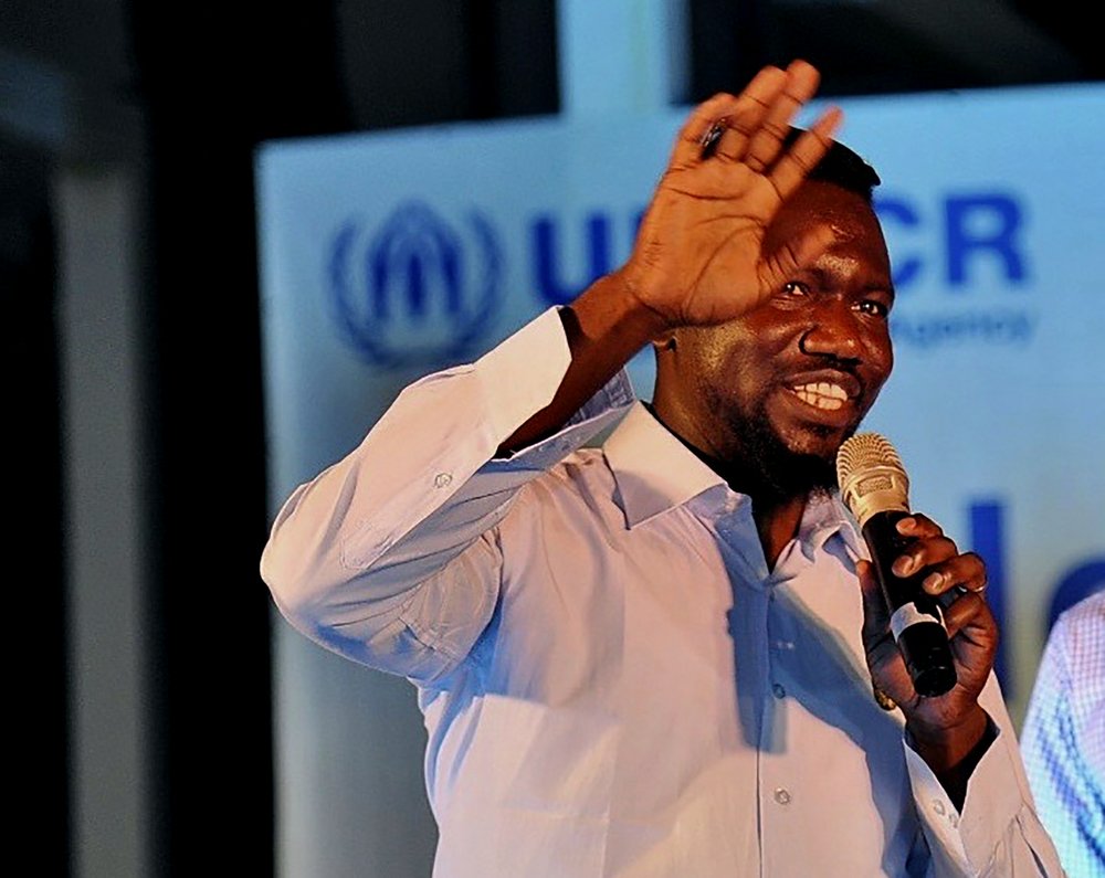 Sayid Ismael Baraka, a U.S. citizen from Atlanta, Georgia, participates in a World Refugee Day event held by the UNHCR in Tel Aviv, Israel, June 20, 2019