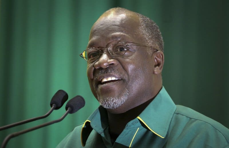 Tanzania's then public works minister and presidential candidate John Magufuli