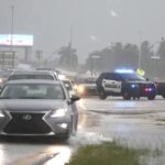 Broward Sheriff's Office deputies direct traffic away from the Fort Lauderdale-Hollywood International Airport