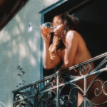 Halle Berry spent the weekend naked on her balcony drinking wine