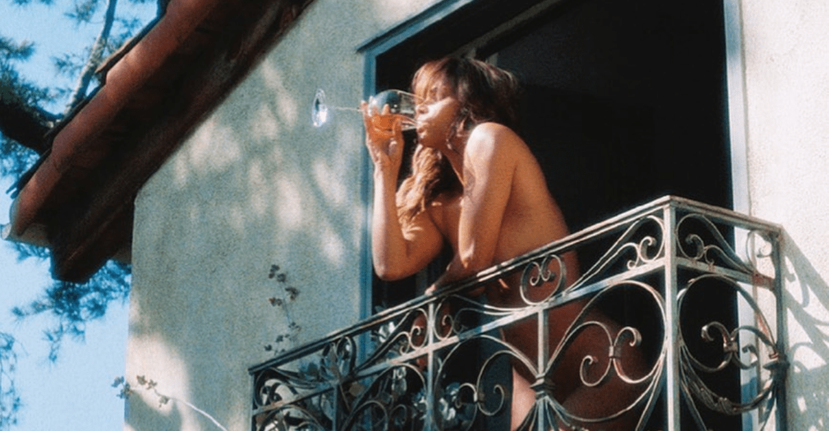 Halle Berry spent the weekend naked on her balcony drinking wine