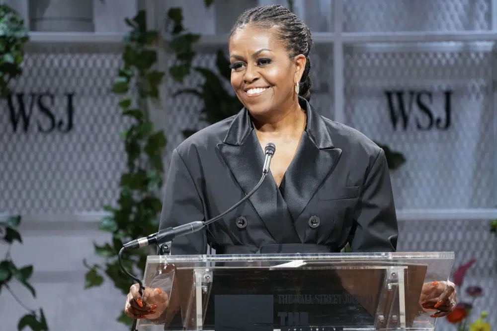 Former first lady Michelle Obama speaks during WSJ's Future of Everything Festival