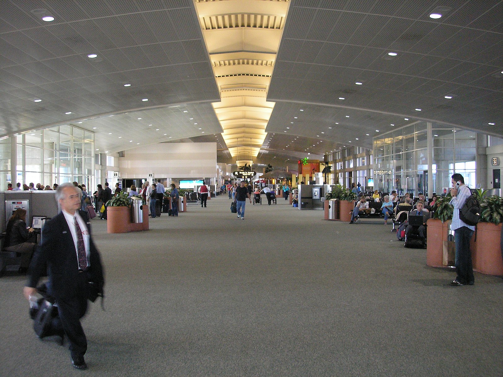 Boarding waiting area at Tampa International Airport, Tampa, Florida