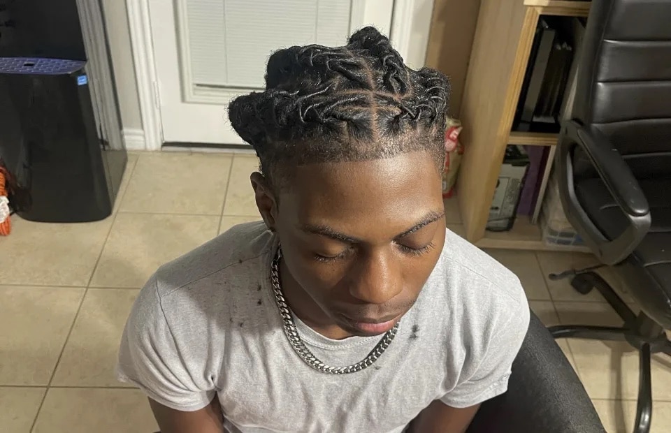 In this photo provided by Darresha George, her son Darryl George, 17, a junior at Barbers Hill High School in Mont Belvieu, Texas