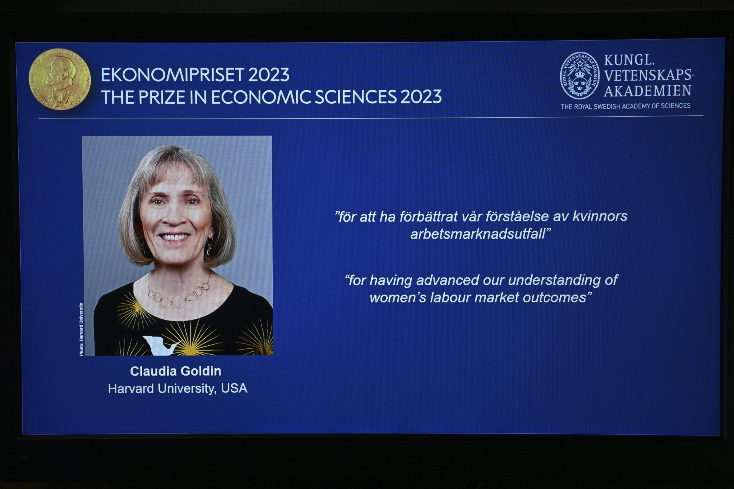 The Nobel economics prize has been awarded to Claudia Goldin,