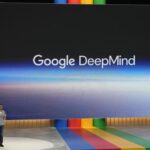 Alphabet CEO Sundar Pichai speaks about Google DeepMind at a Google I/O event in Mountain View, Calif.