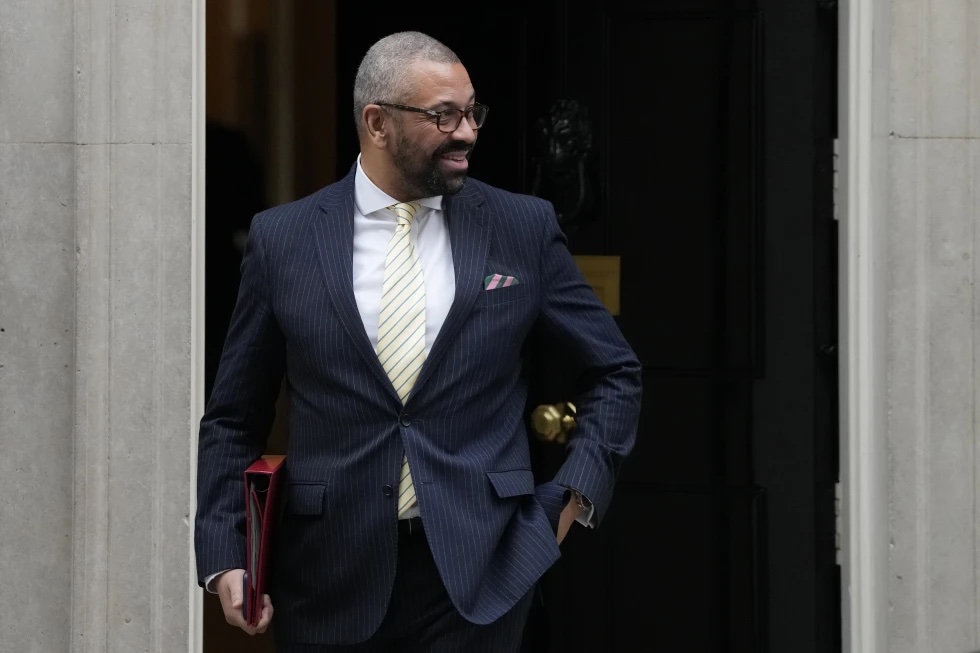 Britain’s Home Secretary James Cleverly