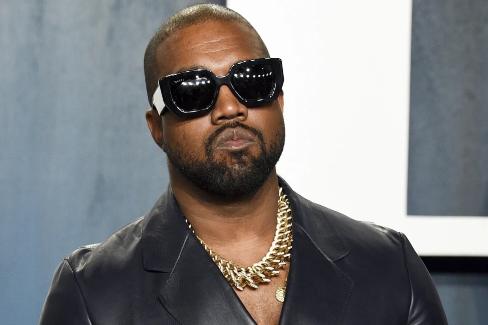 Kanye West arrives at the Vanity Fair Oscar Party, Feb. 9, 2020, in Beverly Hills, Calif.