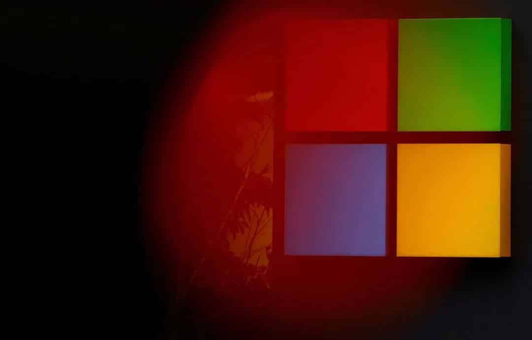 A view shows a Microsoft logo at Microsoft offices in Issy-les-Moulineaux near Paris, France, January 25, 2023. REUTERS/Gonzalo Fuentes