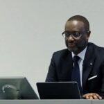 Outgoing CEO Tidjane Thiam of Swiss bank Credit Suisse attends the annual news conference to present the results for 2019 in Zurich