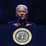 U.S. President Joe Biden delivers remarks on democracy during an event honoring the legacy of late U.S. Senator John McCain at the Tempe Center for The Arts in Tempe, Arizona, U.S., September 28, 2023. REUTERS/Evelyn Hockstein/File Photo