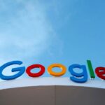 The Google logo is seen on the Google house at CES 2024