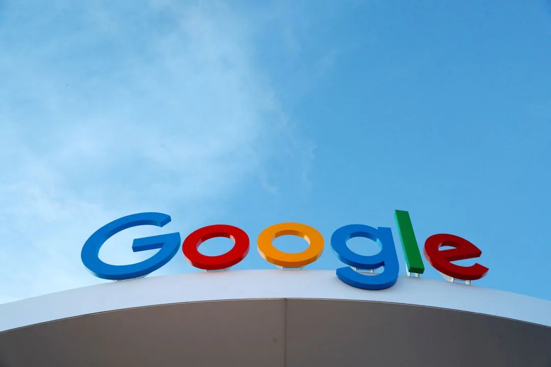 The Google logo is seen on the Google house at CES 2024