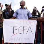 An anti-colonial demonstration against the CFA franc in Dakar
