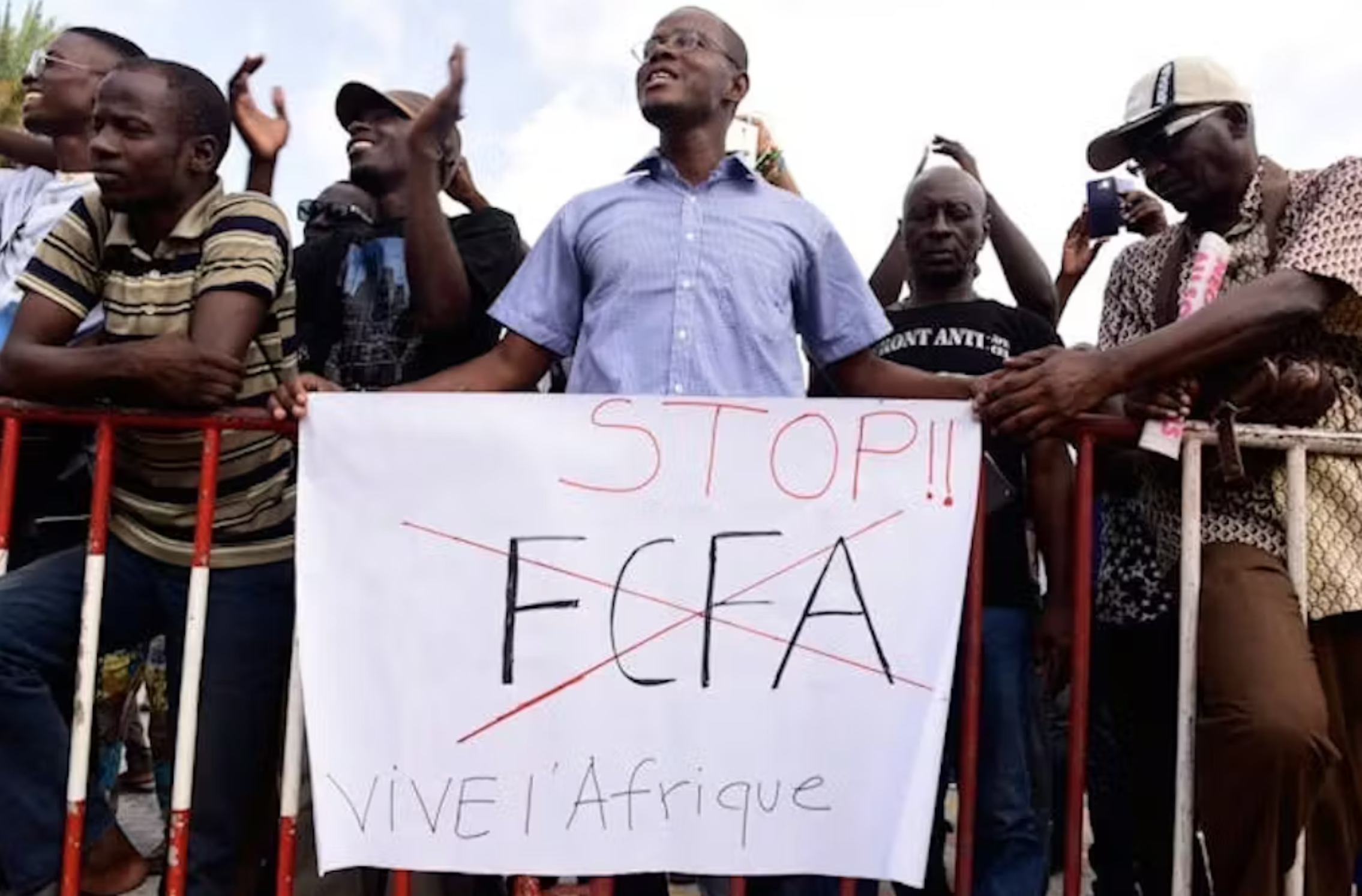 An anti-colonial demonstration against the CFA franc in Dakar