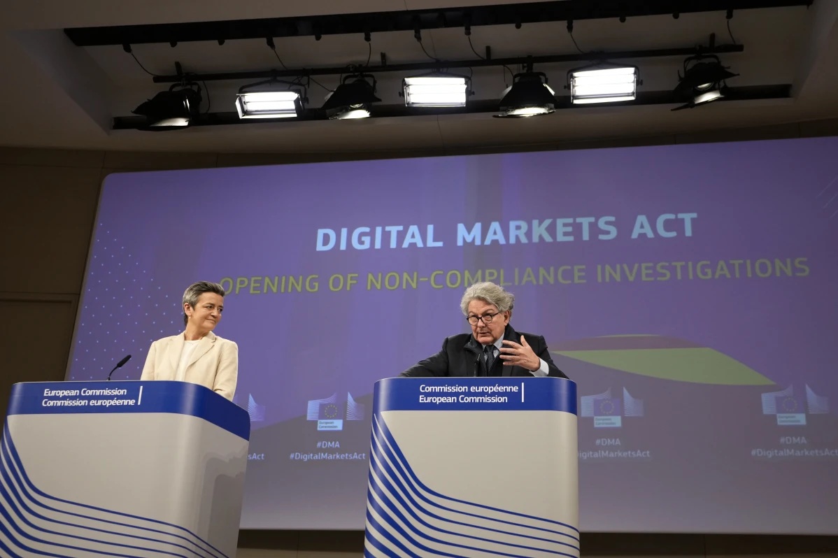 Margrethe Vestager and Thierry Breton