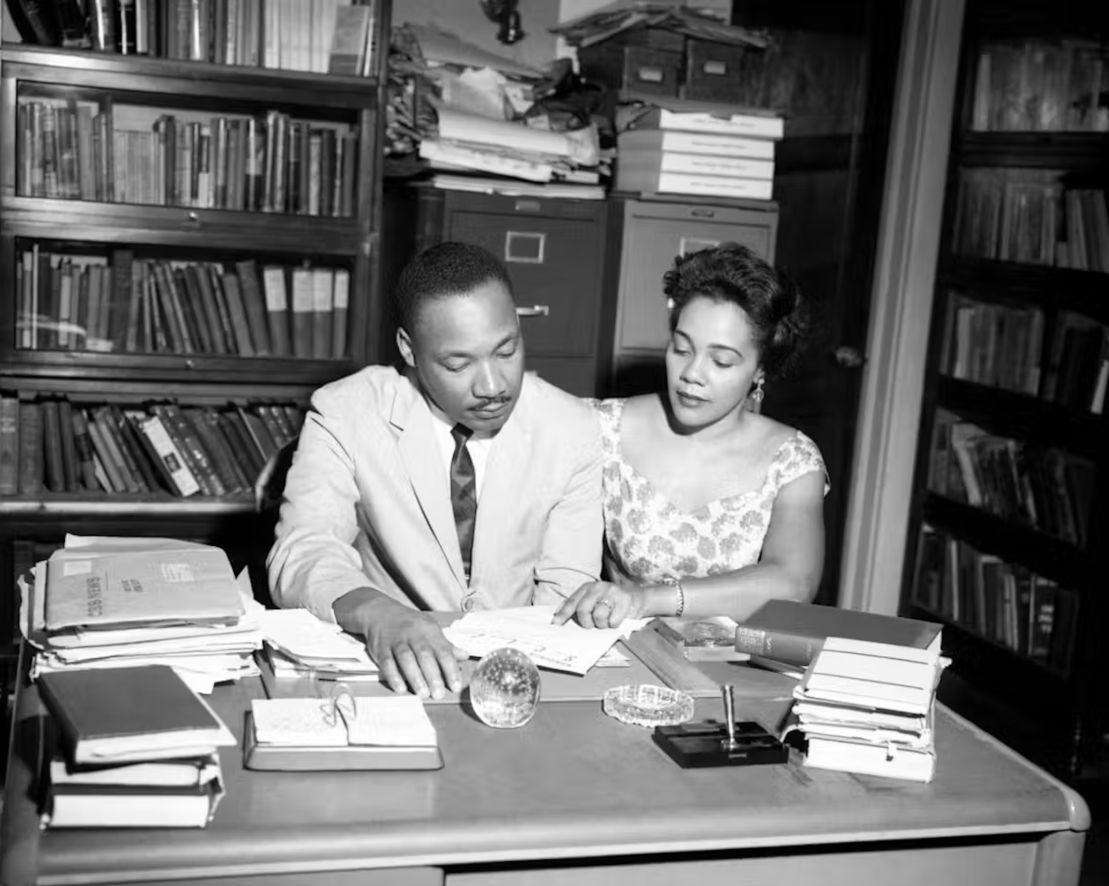 Martin Luther King Jr. and his wife Coretta Scott King