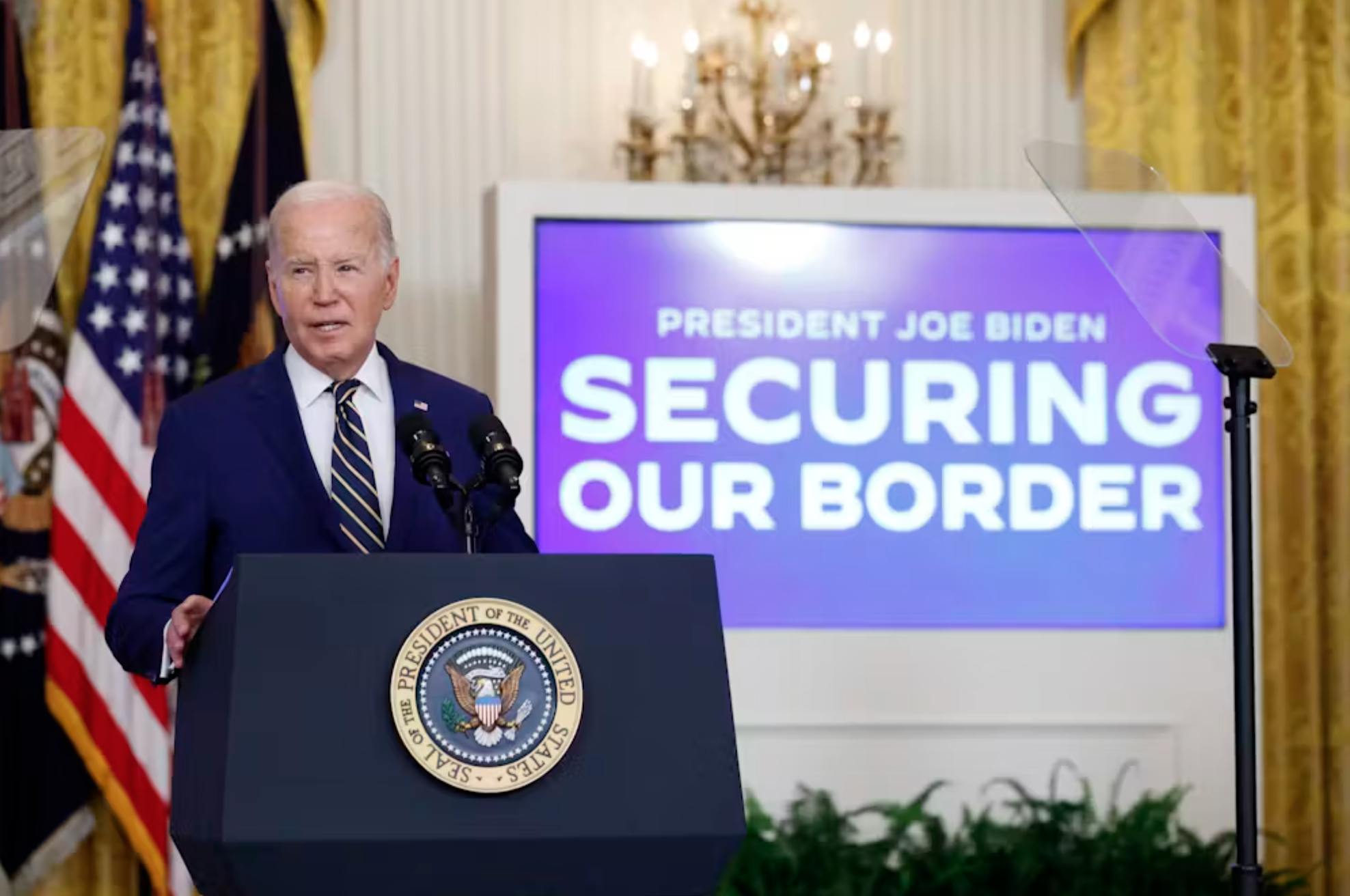 President Joe Biden speaks about his executive order limiting asylum on June 4, 2024, at the White House.