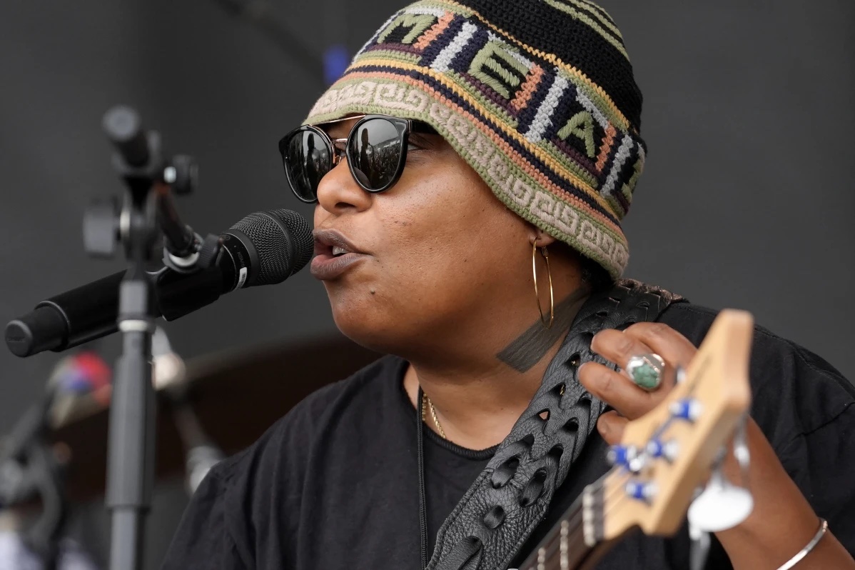 Meshell Ndegeocello performs during the Newport Jazz Festival