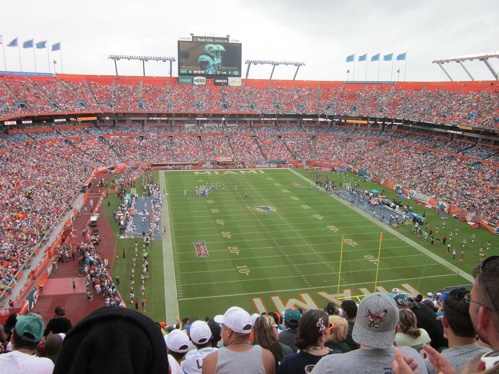 Overall view of the Sun Life Stadium in Miami Gardens, Florida