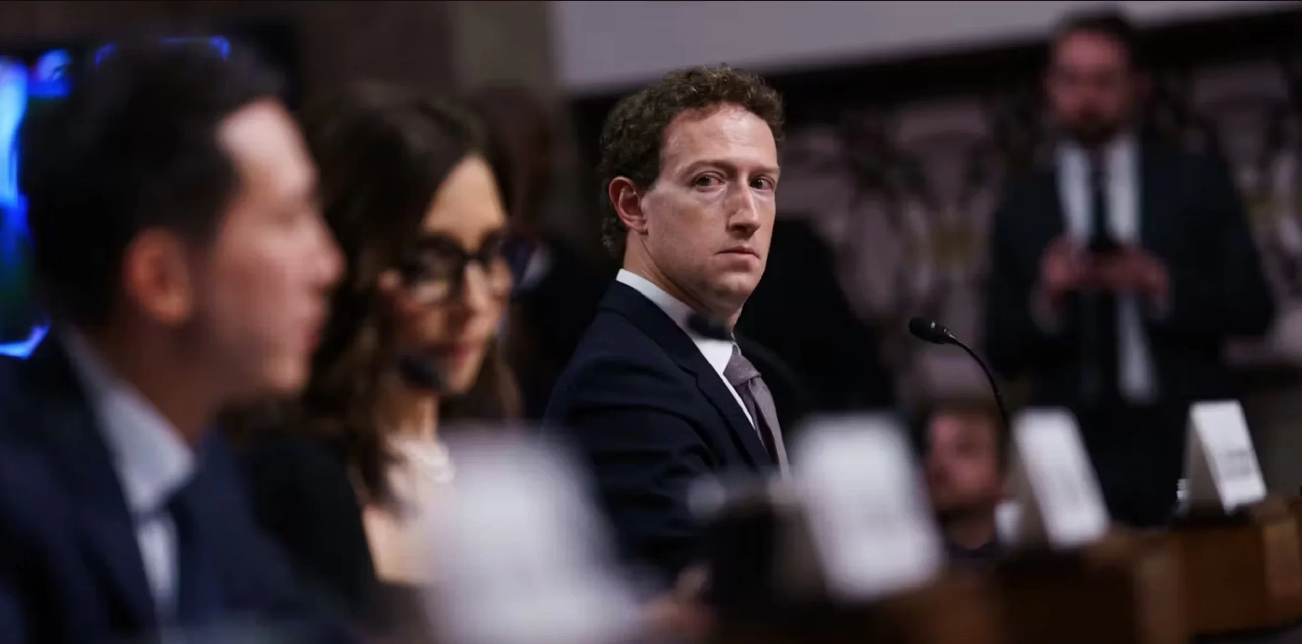 Meta CEO Mark Zuckerberg testifies before the US senate judiciary committee in January 2024.
