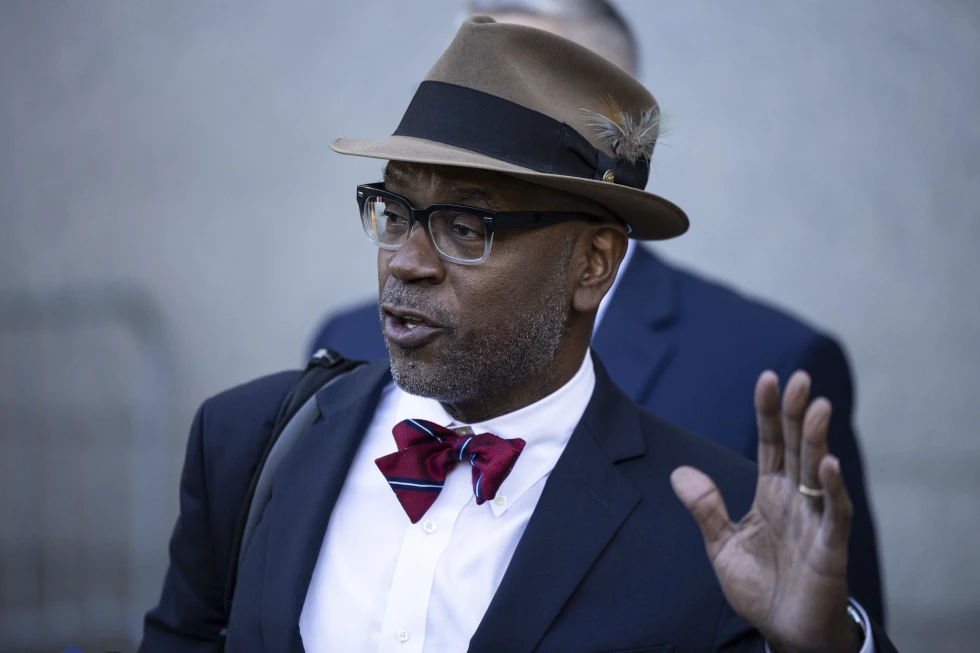 Anthony Ricco, attorney for Sean “Diddy” Combs, speaks to reporters as he exits Manhattan federal court, Thursday, Oct. 10 2024, in New York. 