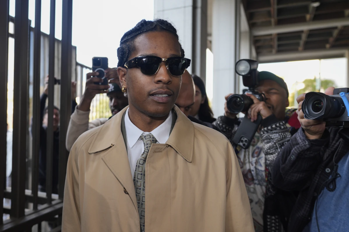 Rapper A$AP Rocky arrives at the Clara Shortridge Foltz Criminal Justice Center in Los Angeles, Wednesday, Jan. 29, 2025.