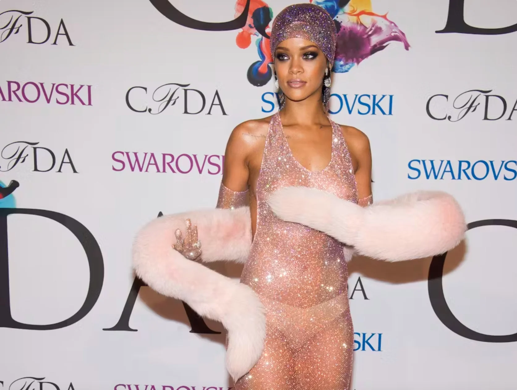 Rihanna at the CFDA Fashion Awards, 2014.