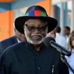 The late former Namibian President Sam Nujoma in Cuba to attend the funeral of Fidel Castro.