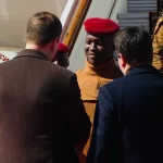 President Ibrahim Traore of Burkina Faso has arrived in Moscow, invited by Putin to commemorate Victory Day.