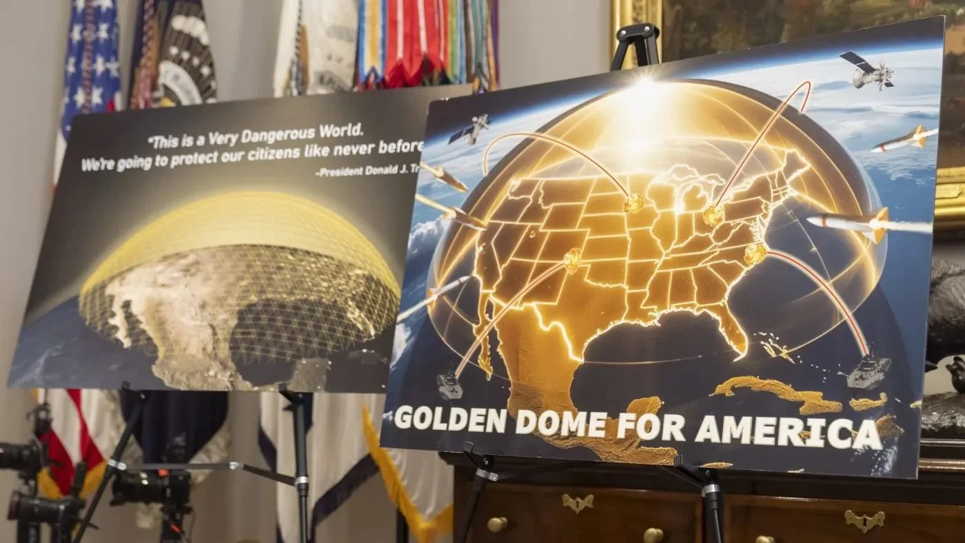 Donald Trump unveils a ‘Golden Dome’ missile defense shield plan.
