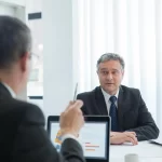 Businessmen having meeting