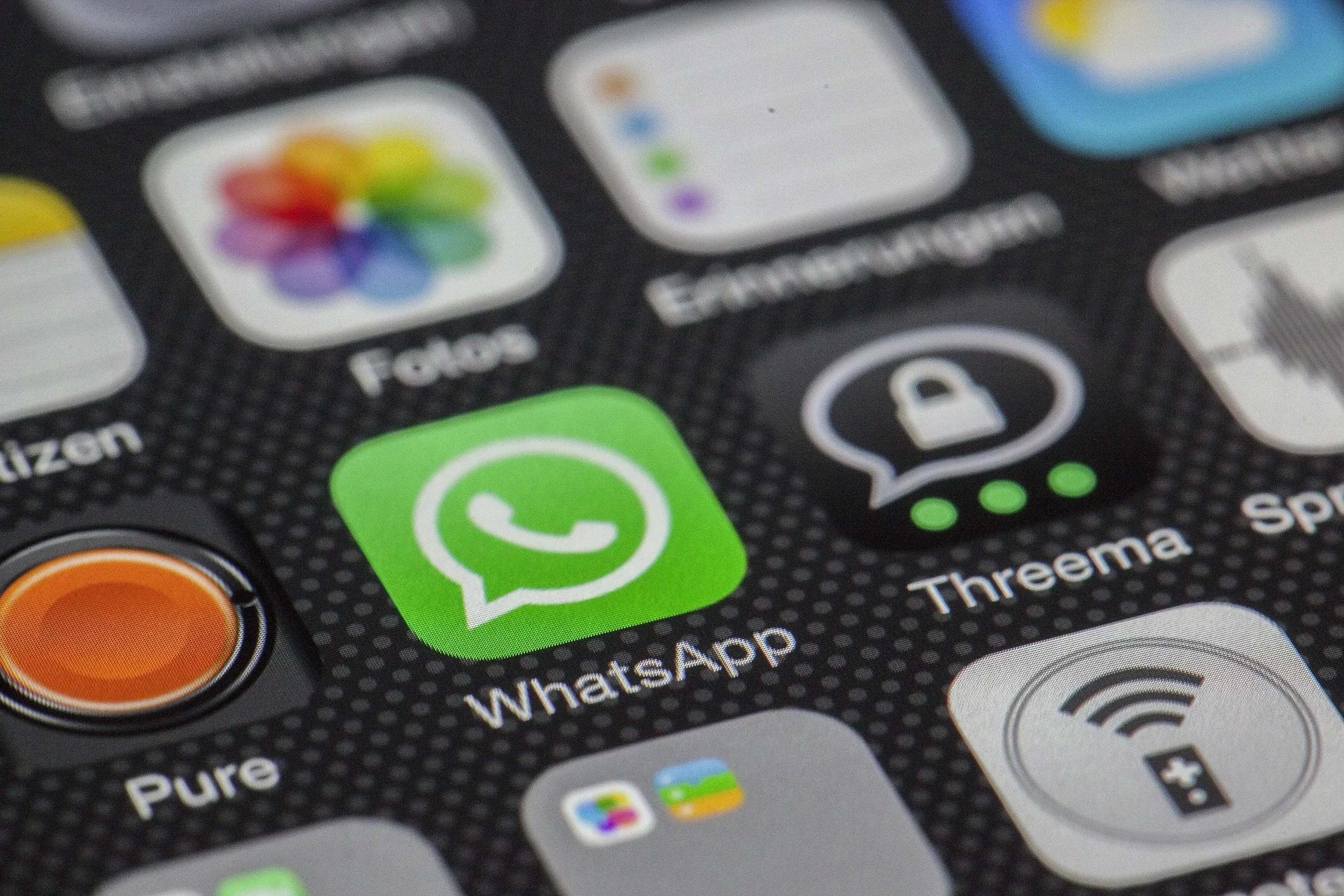 WhatsApp messaging app showing on phone screen.