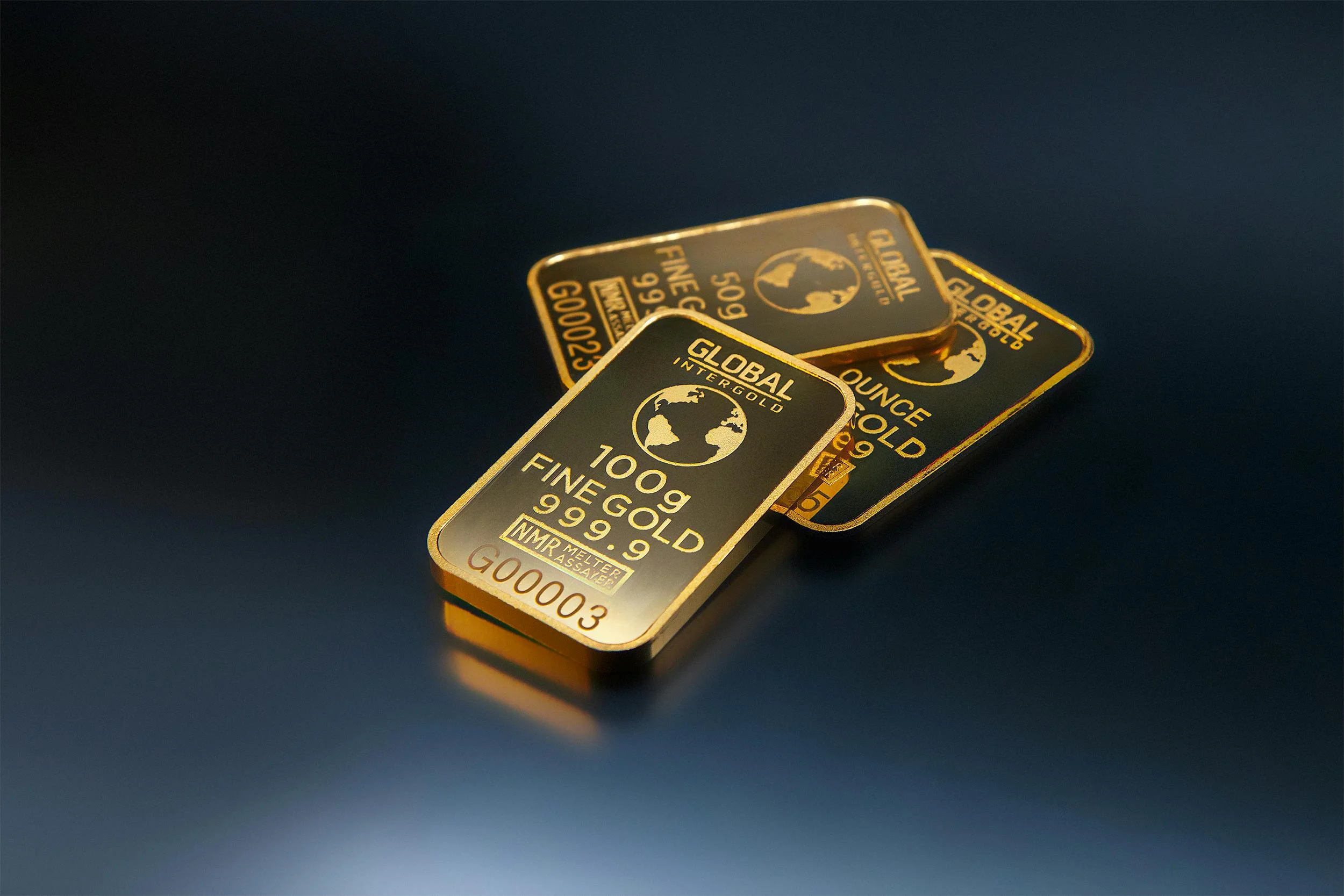 Three gold bars