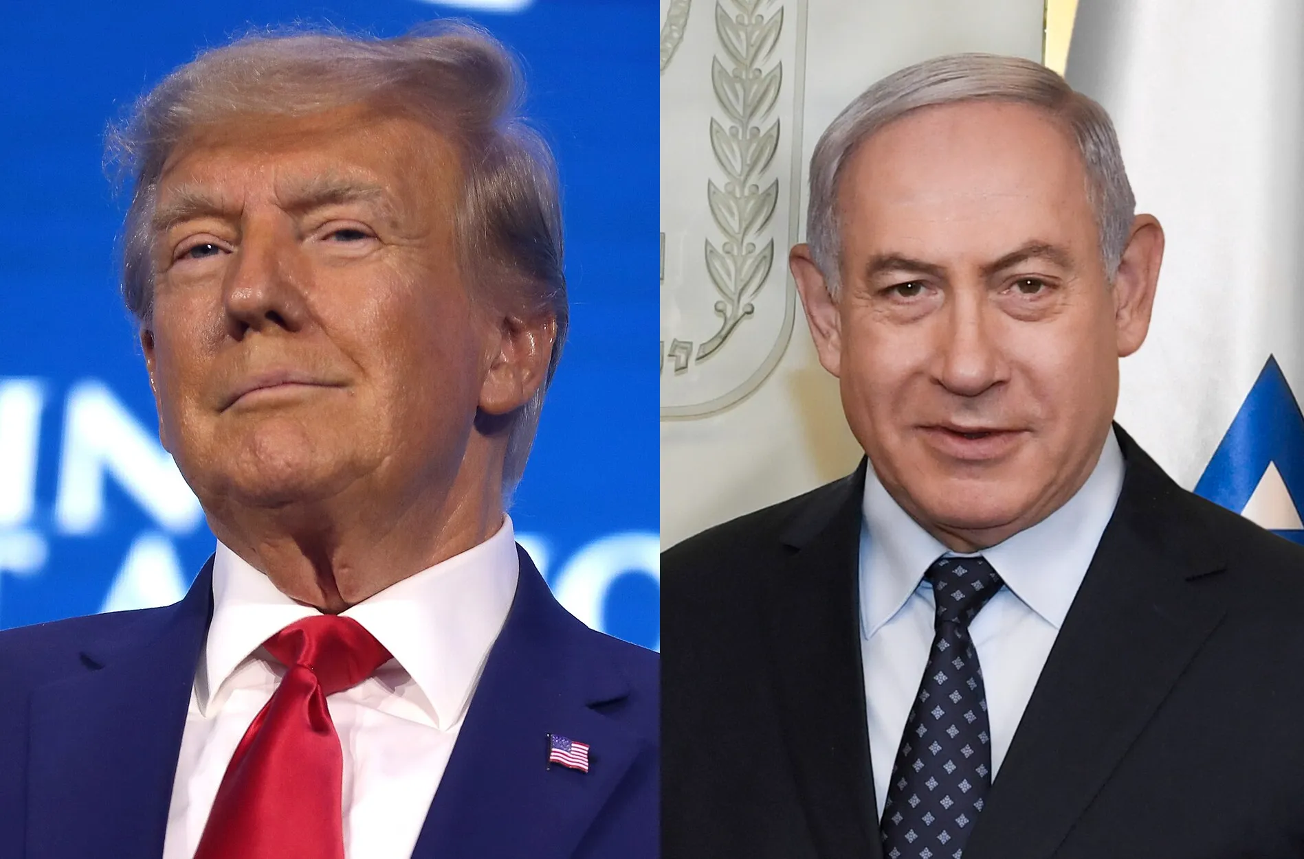 Donald Trump and Israeli Prime Minister Benjamin Netanyahu.